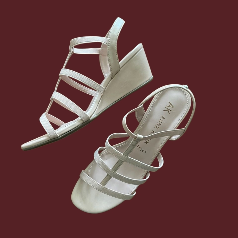 Anne Klein Flex Beige Wedges
